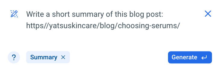 Prompt for summarizing a blog post