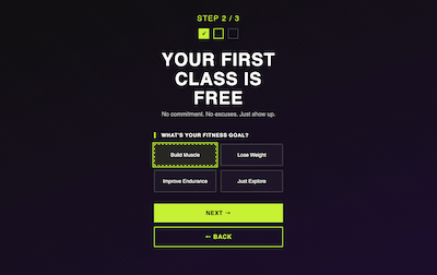 AI-generated signup form example