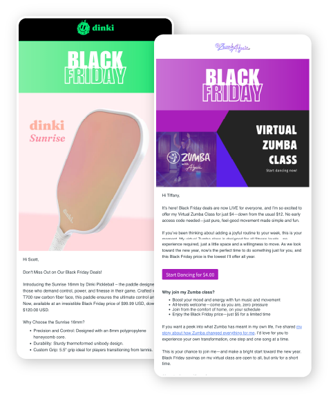 Black Friday email templates