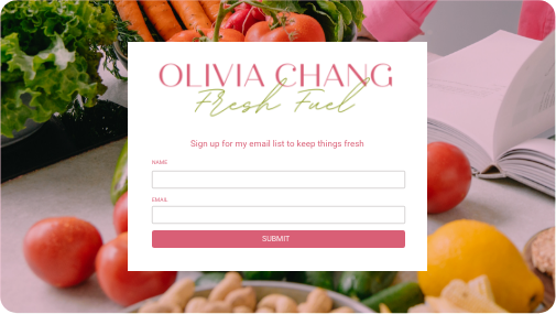 Customizable sign-up form