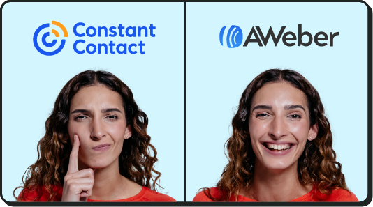 Constant Contact logo vs AWeber logo