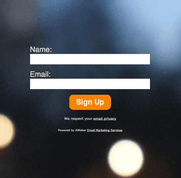 Sign Up Form Template