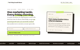 Weekly newsletter signup