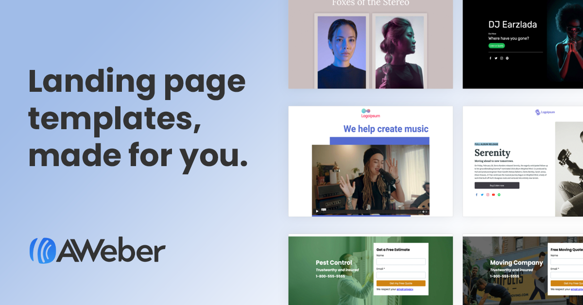 Retail Landing Page Templates | AWeber
