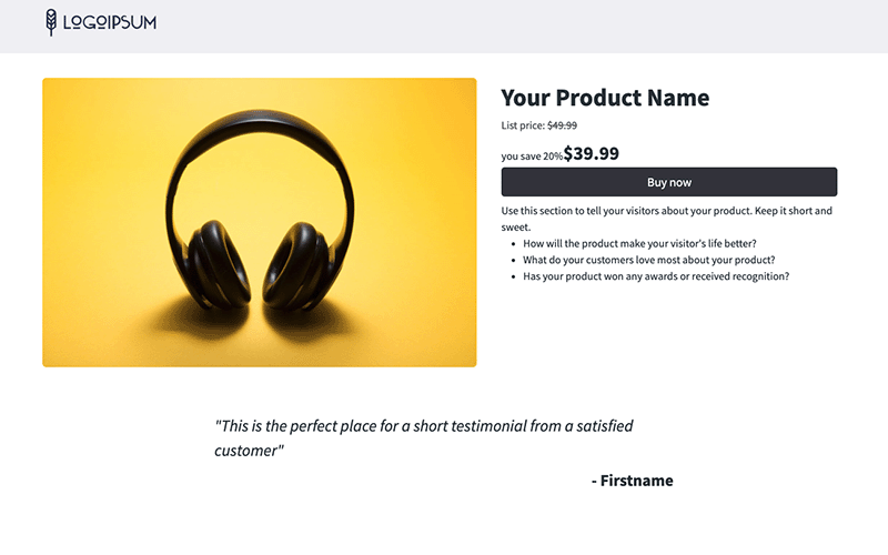 Sell a Product preview