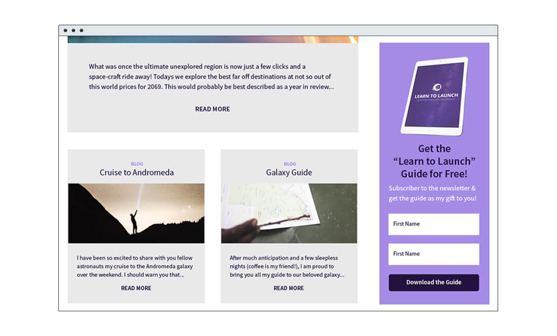 Unlimited signup forms