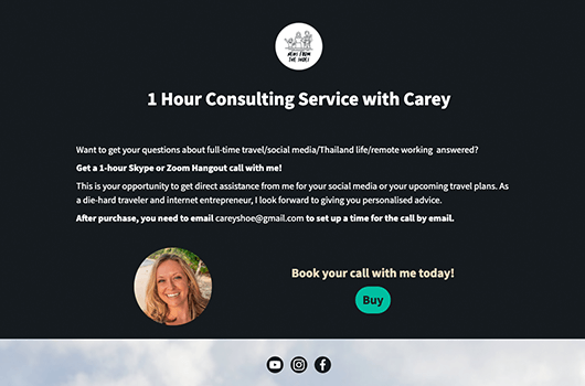 Carey Shoemaker Landing Page