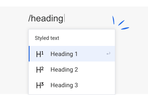 Header style keyboard shortcuts