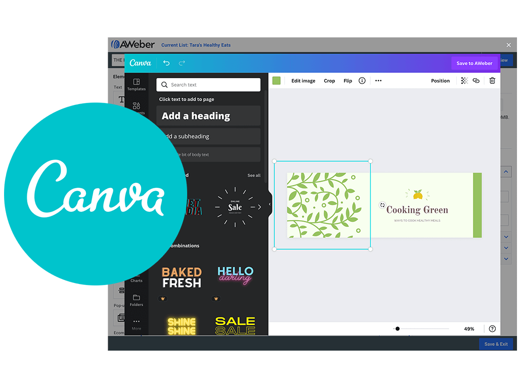Canva in AWeber