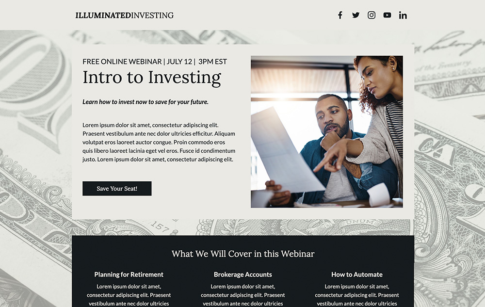 Webinar for Investing preview