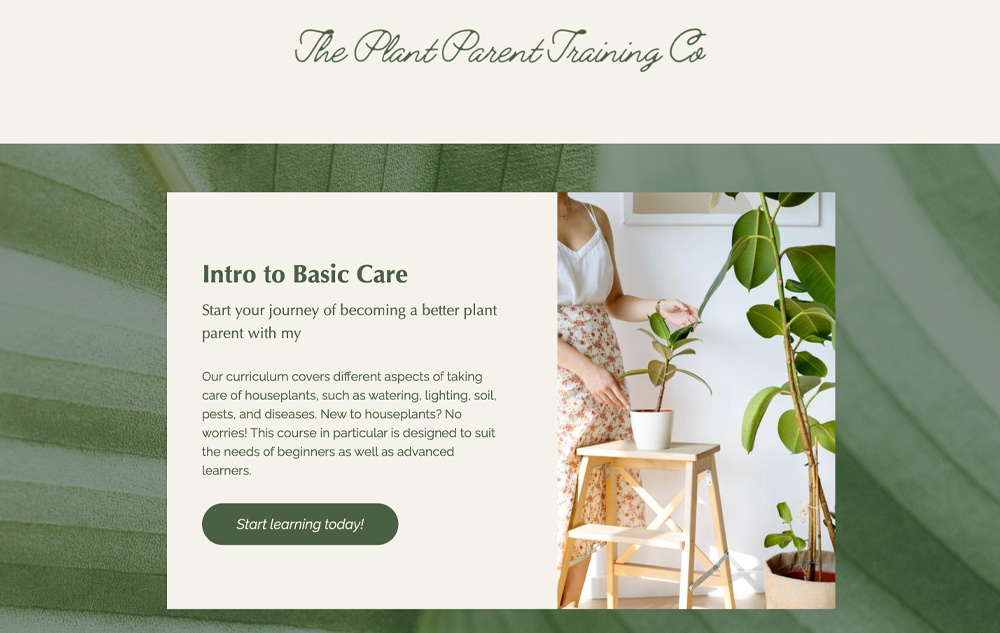 Plant Care Class preview