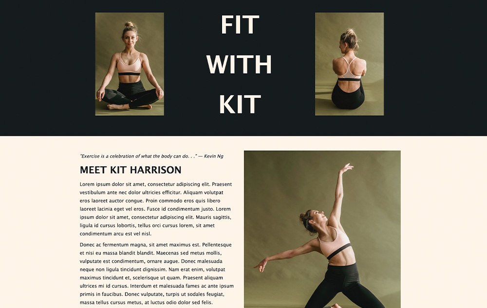 Sales Page Template for Fitness Coach preview