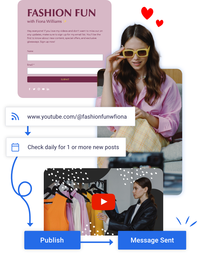 Process to automate new video emails